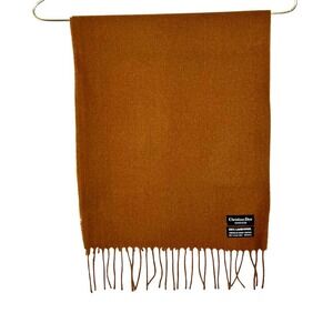 Christian Dior Monsieur lambswool scarf‎ Brown